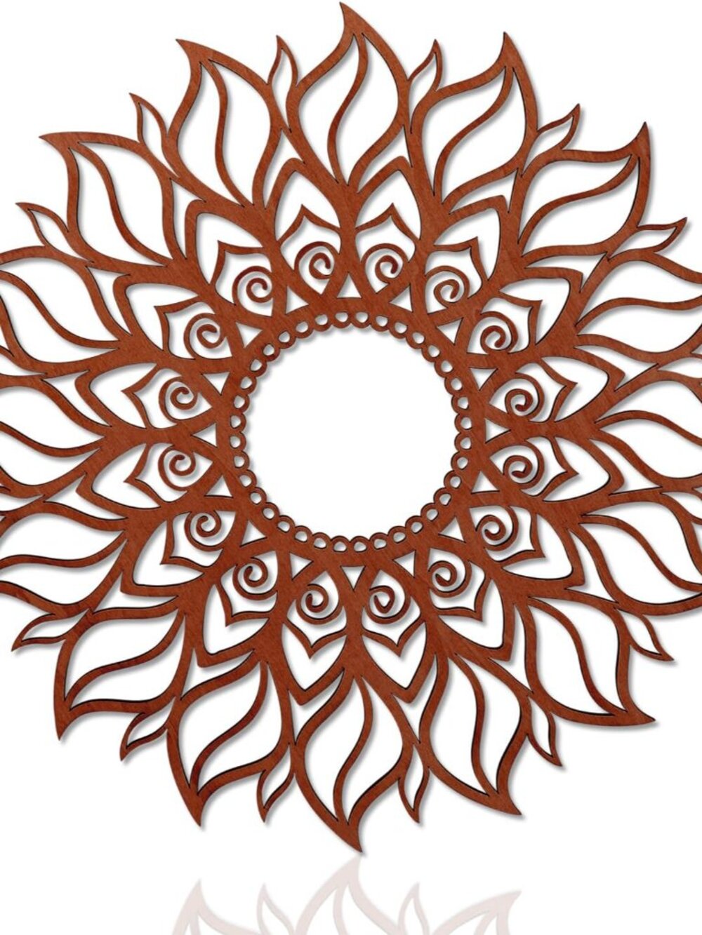 11.8 Inch Sun Wall Art Decor, Wooden Sun Wall Hanging Sculpture, Hollowed-out Ma